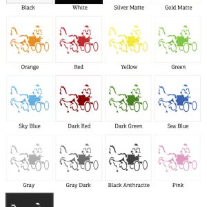 Alternative view of Horse and Carriage Silhouette Sticker