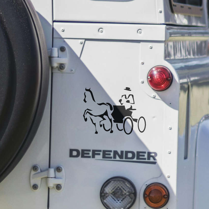 Horse and Carriage Silhouette Sticker 7 Horse and Carriage Silhouette Sticker - Image 5