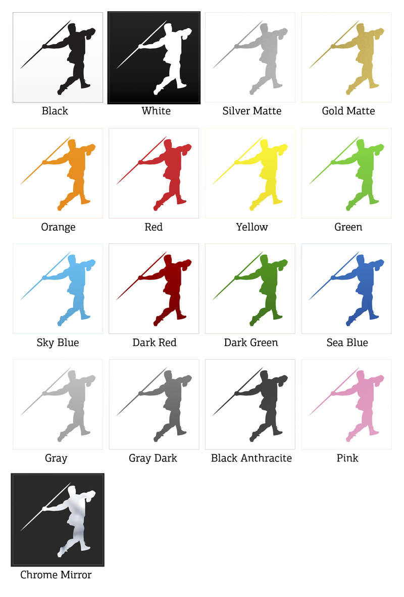 Javelin Throw Silhouette Sticker 6 Javelin Throw Silhouette Sticker - Image 4