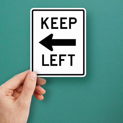 Keep Left Sticker Keep Left Directional Sticker - Stickers Factory