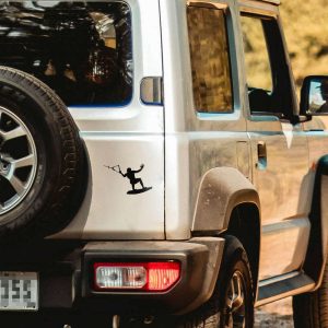 Alternative view of Kitesurfing Silhouette Vinyl Sticker