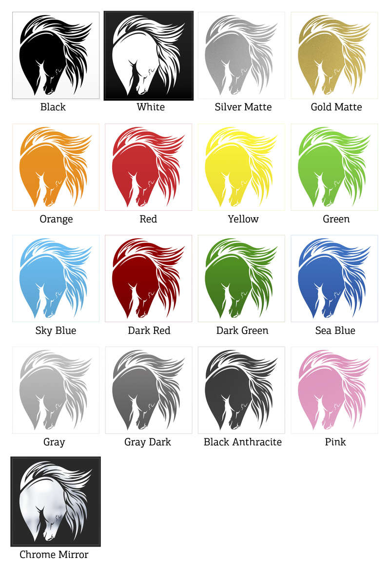 Majestic Horse Vinyl Decal 5 Majestic Horse Vinyl Decal - Image 3
