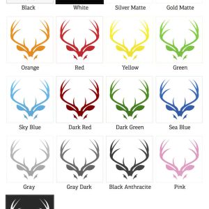 Alternative view of Minimalist Deer Antler Sticker