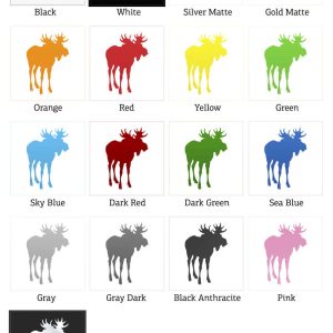 Alternative view of Moose Silhouette Sticker