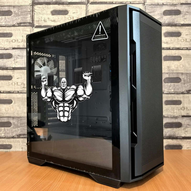 Muscle Man Weightlifting Vinyl Sticker 5 Muscle Man Weightlifting Vinyl Sticker - Image 3