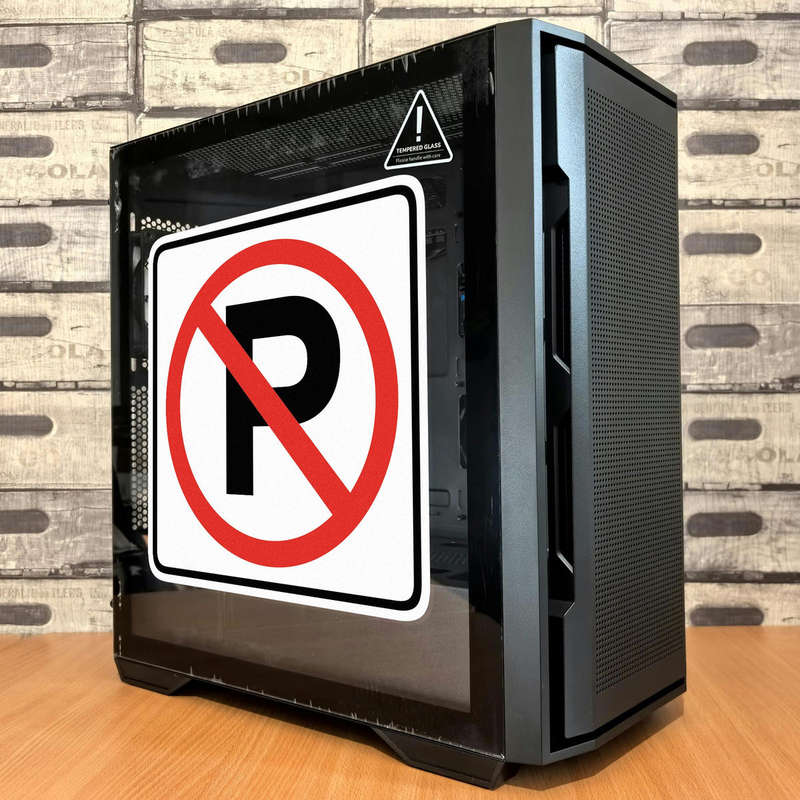 No Parking Sign Sticker 5 No Parking Sign Sticker - Image 3