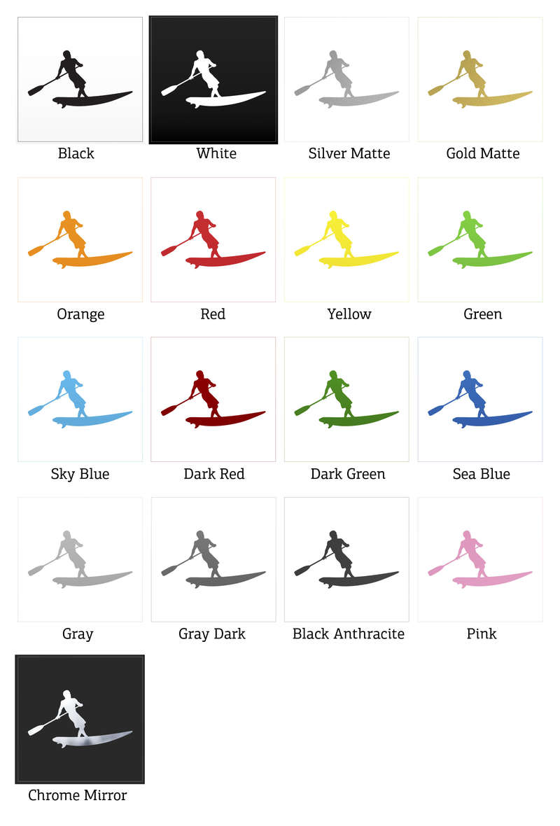 Paddleboarding Silhouette Sticker 6 Paddleboarding Silhouette Sticker - Image 4