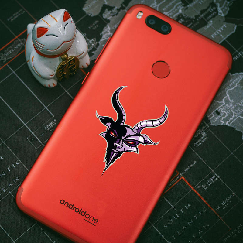 Purple Demon Head Vinyl Sticker 5 Purple Demon Head Vinyl Sticker - Image 3