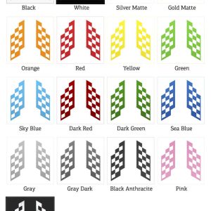 Alternative view of Racing Checkered Flag Sticker Set