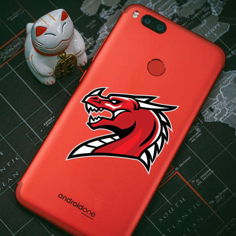 Red Dragon Vinyl Sticker 6 Red Dragon Vinyl Sticker - Image 4