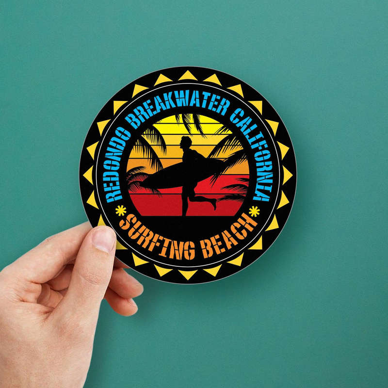 Redondo Breakwater California Sticker 5 Redondo Breakwater California Sticker - Image 3