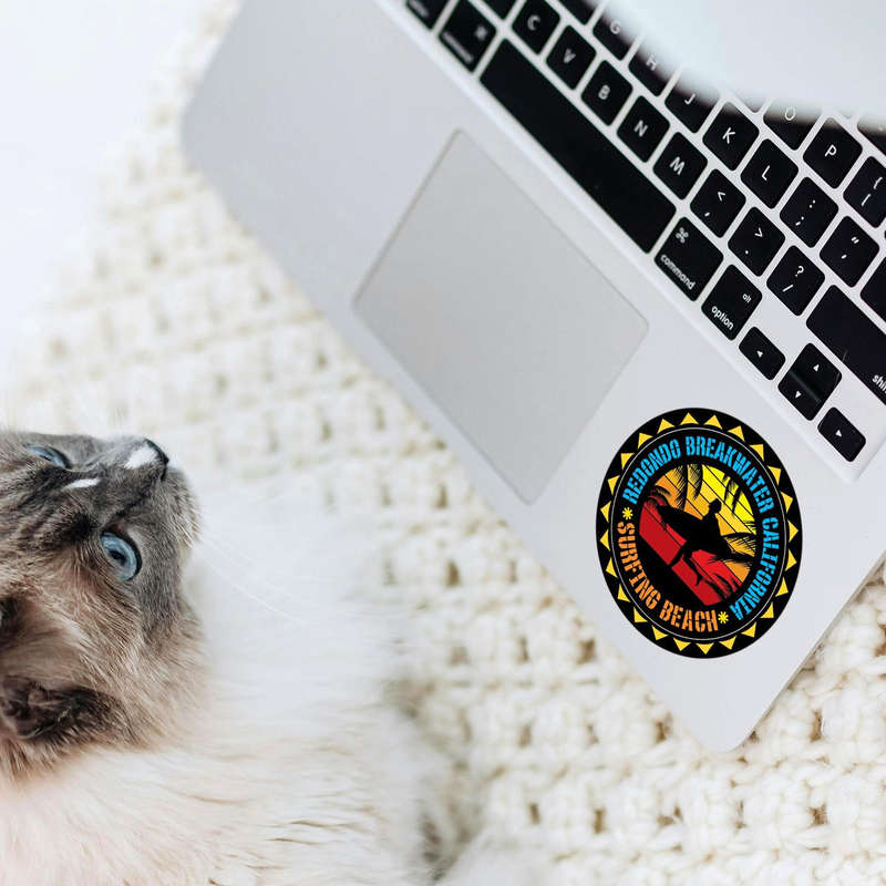 Redondo Breakwater California Sticker 6 Redondo Breakwater California Sticker - Image 4