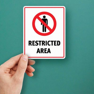 Restricted Area Sticker - Stickers Factory
