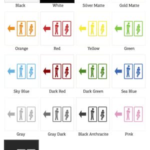 Alternative view of Restroom Direction Sticker