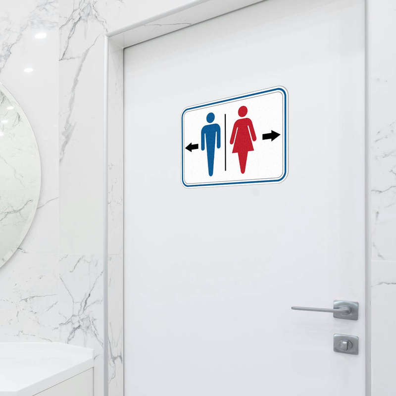 Restroom Directional Sticker 7 Restroom Directional Sticker - Image 5
