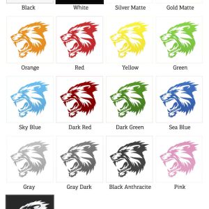 Alternative view of Roaring Lion Head Decal