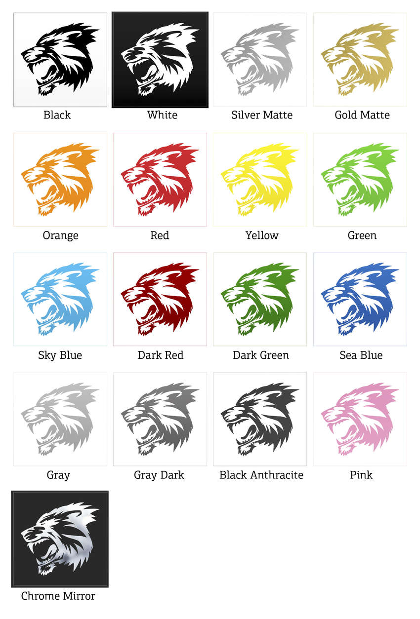 Roaring Lion Head Decal 4 Roaring Lion Head Decal - Image 2