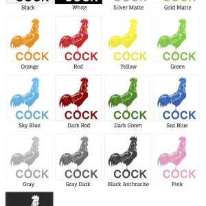 Alternative view of Rooster Cock Sticker