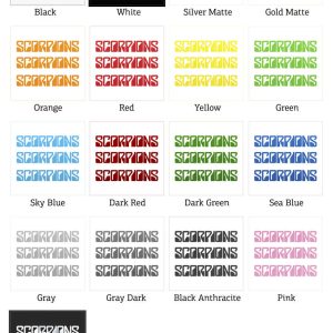 Alternative view of Scorpions Text Decal Sticker