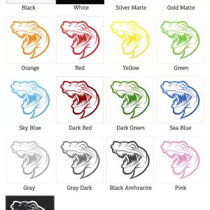 Alternative view of Shark Head Vinyl Sticker