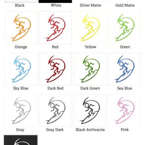 Alternative view of Stick Figure Surfer Vinyl Sticker