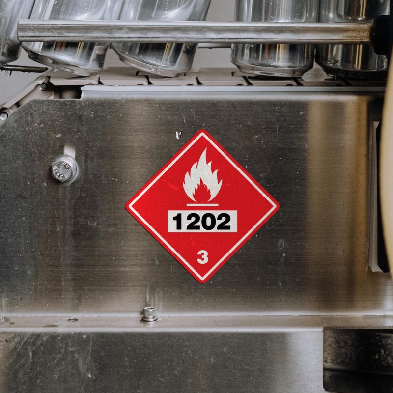 1202 Flammable Liquid Placard Sticker - Stickers Factory