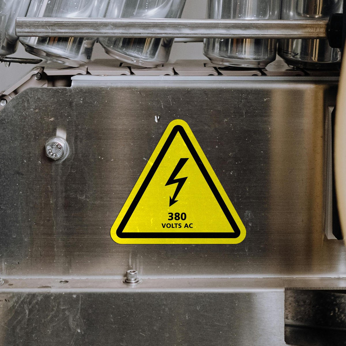 380 Volts AC Warning Sticker 5 380 Volts AC Warning Sticker - Image 3