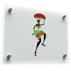 African Woman Carrying Basket Sticker