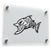 Aggressive Fish Skeleton Vinyl Decal 1
