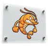 Angry Shrimp Cartoon Vinyl Sticker 1
