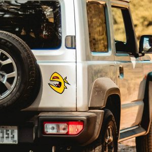 Alternative view of Angry Yellow Fish Vinyl Sticker