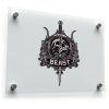 Beast Skull and Sword Vinyl Sticker
