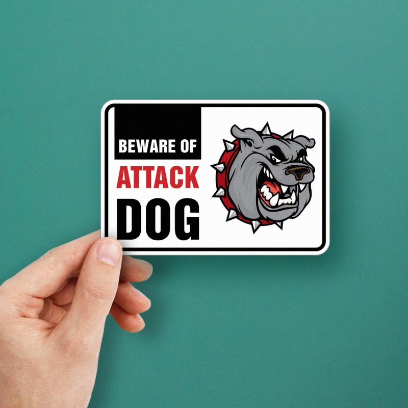 Personal Attack Sticker Beware of Attack Dog Sticker - Stickers Factory