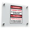 Bilingual Danger Flammable Liquids Warning Sticker 1