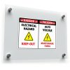 Bilingual Electrical Hazard Warning Sticker 1