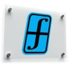 Blue and Black Forum Skateboard Logo Sticker 1