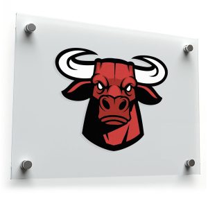 Bold Red Bull Head Sticker