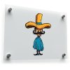 Cartoon Sombrero Character Vinyl Decal 1