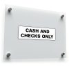 Cash and Checks Only Sticker 1