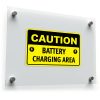 Caution: Battery Charging Area Safety Sticker