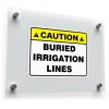 Caution: Buried Irrigation Lines Vinyl Decal 1