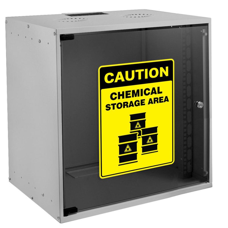 Solvent Storage Sticker Caution Chemical Storage Area Warning Sign Decal - Stickers Factory