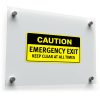 Caution: Emergency Exit Keep Clear Vinyl Sticker 1