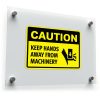 Caution: Keep Hands Away From Machinery Sign