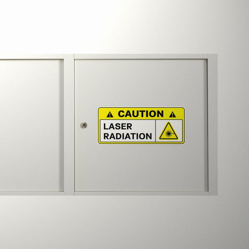 Caution Laser Radiation Safety Sticker - Stickers Factory