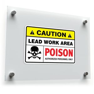 Caution Lead Work Area Sticker