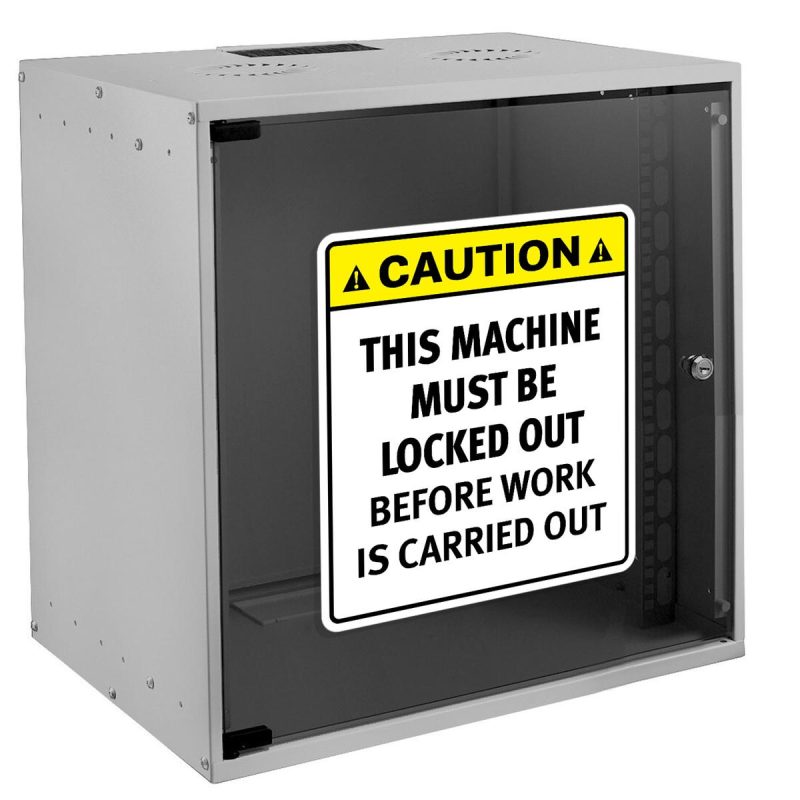 Lock Out Machine Sticker Caution Lockout Safety Vinyl Decal - Stickers Factory