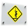Caution Pole Climbing Sign