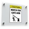 Caution Watch for Gate Arm Safety Sticker