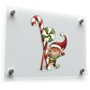 Christmas Elf with Candy Canes Vinyl Sticker